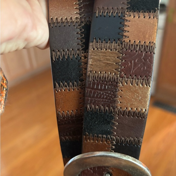 FOSSIL PATCHWORK LEATHER BELT - Picture 2 of 8
